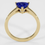 Thumbnail: Tanzanite Gemstone Solitaire Ring Sterling Silver Yellow Gold Plated