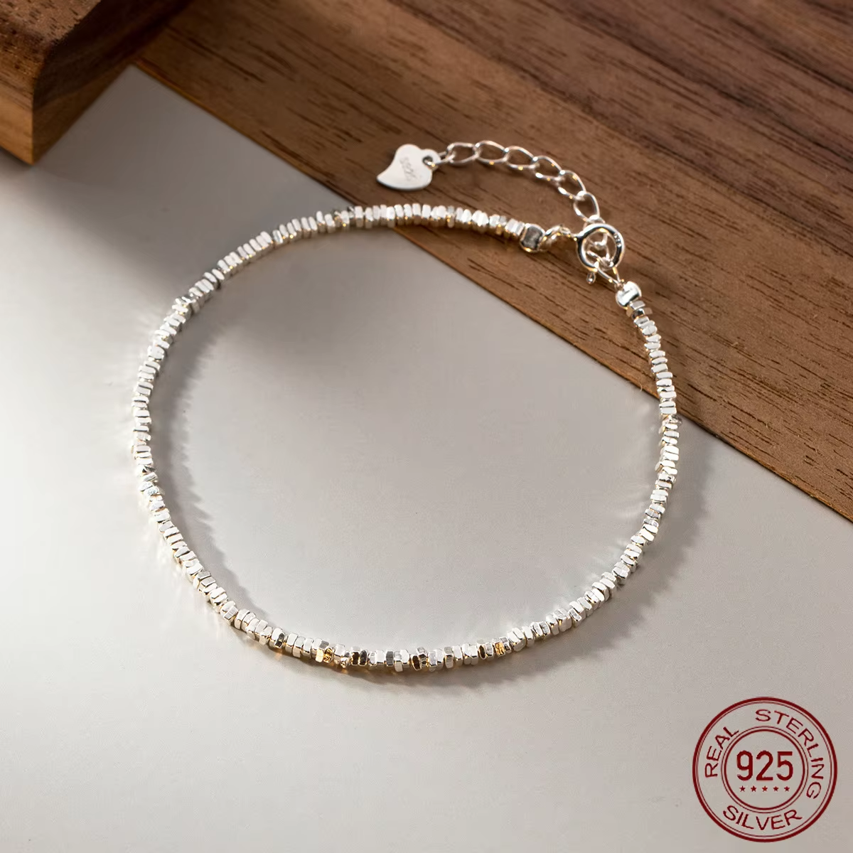 15+4.5Cm Simple Irregular Bracelet Sterling Jewelry