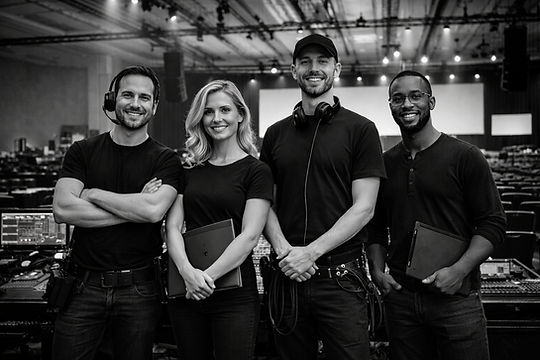 On-site audiovisual technicians providing show management and support