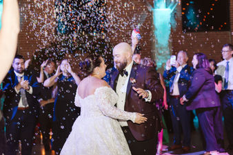 Toronto wedding DJ confetti moment bride and groom dance floor