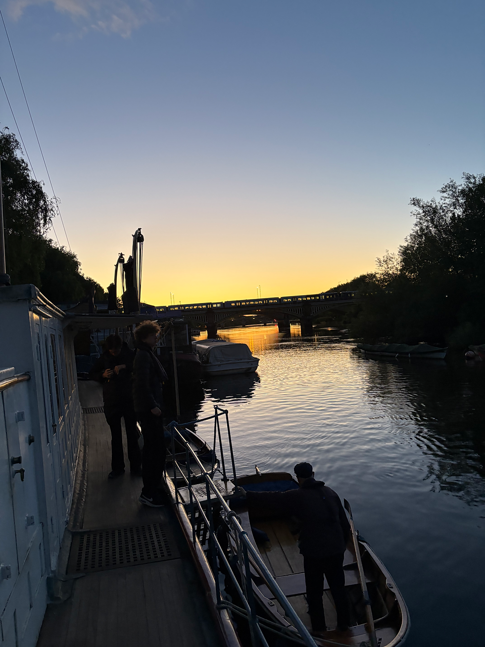 Getting ready in twilight