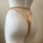 Champagne Coloured “Deep Vee” Thong Back View