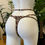 Miniature : Leopard Print Mini Siren Pouched G-string/Eugenius Back View