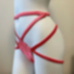 Coral Pink “Lillie” G-String with Wide Straps Front Side View