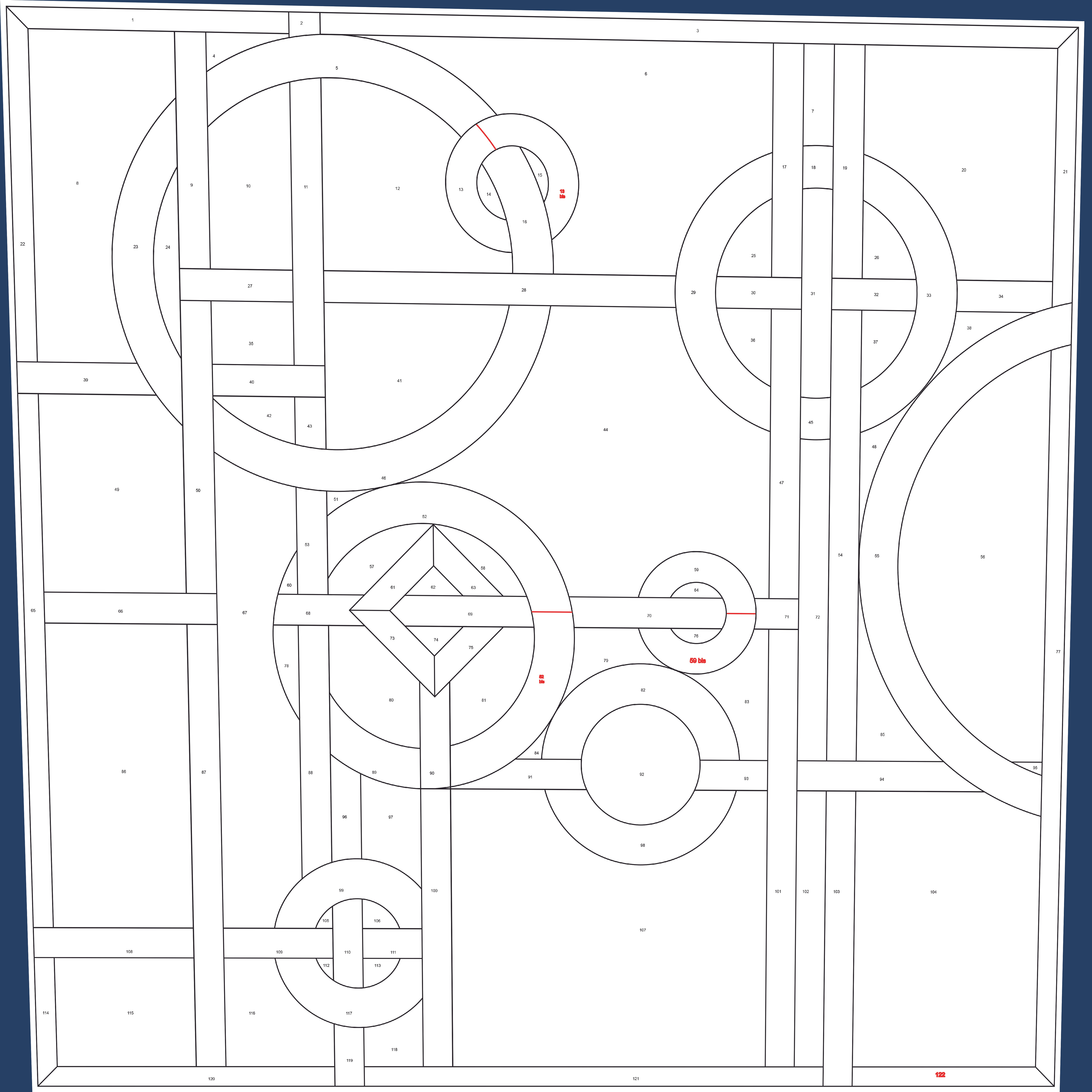 AD10 - Patron vitrail fourni imprimé - 3 formats au choix