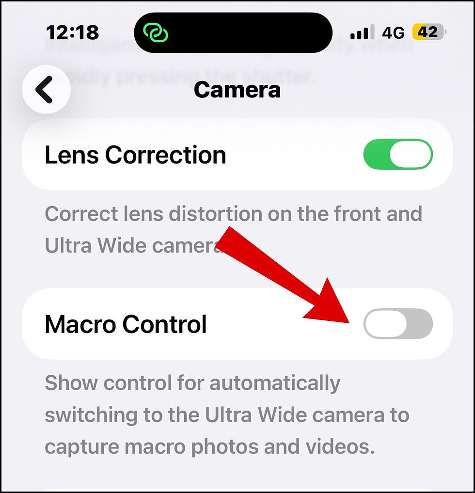 Turn off Macro control