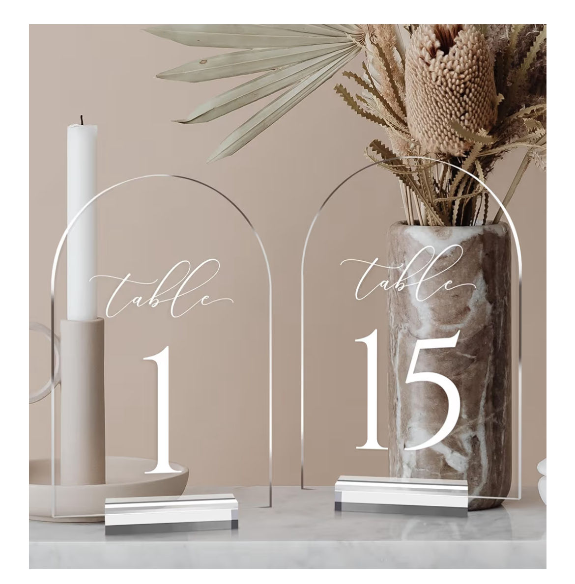 Table Numbers - Clear Arch