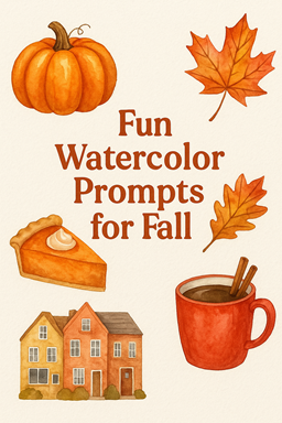 🍁 Fun Watercolor Prompts for Fall