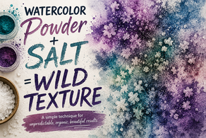 Watercolor Powder + Salt = Wild Texture