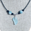 Thumbnail: Sparkly Light Blue Sea Glass with Trolleite Bead