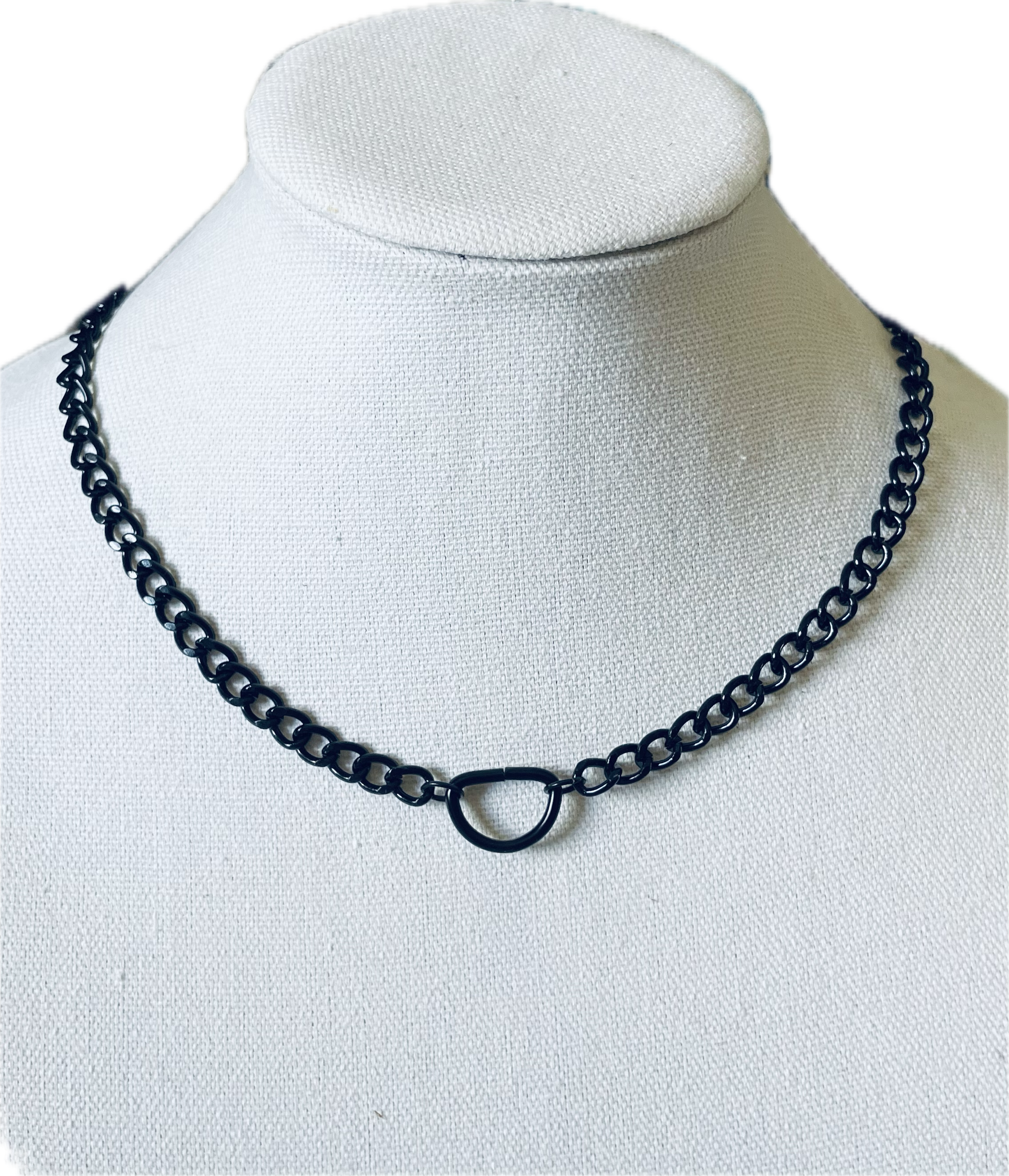 Black Chain Eye Glass Necklace