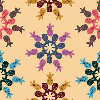 Prismatic Pineapple - Butter. Coordinating print from the Kitchen Sink collection - 2022