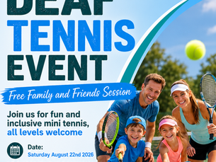 DEAF Tennis Event – Free Family & Friends Tennis Session