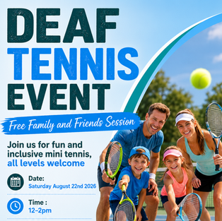 DEAF Tennis Event – Free Family & Friends Tennis Session