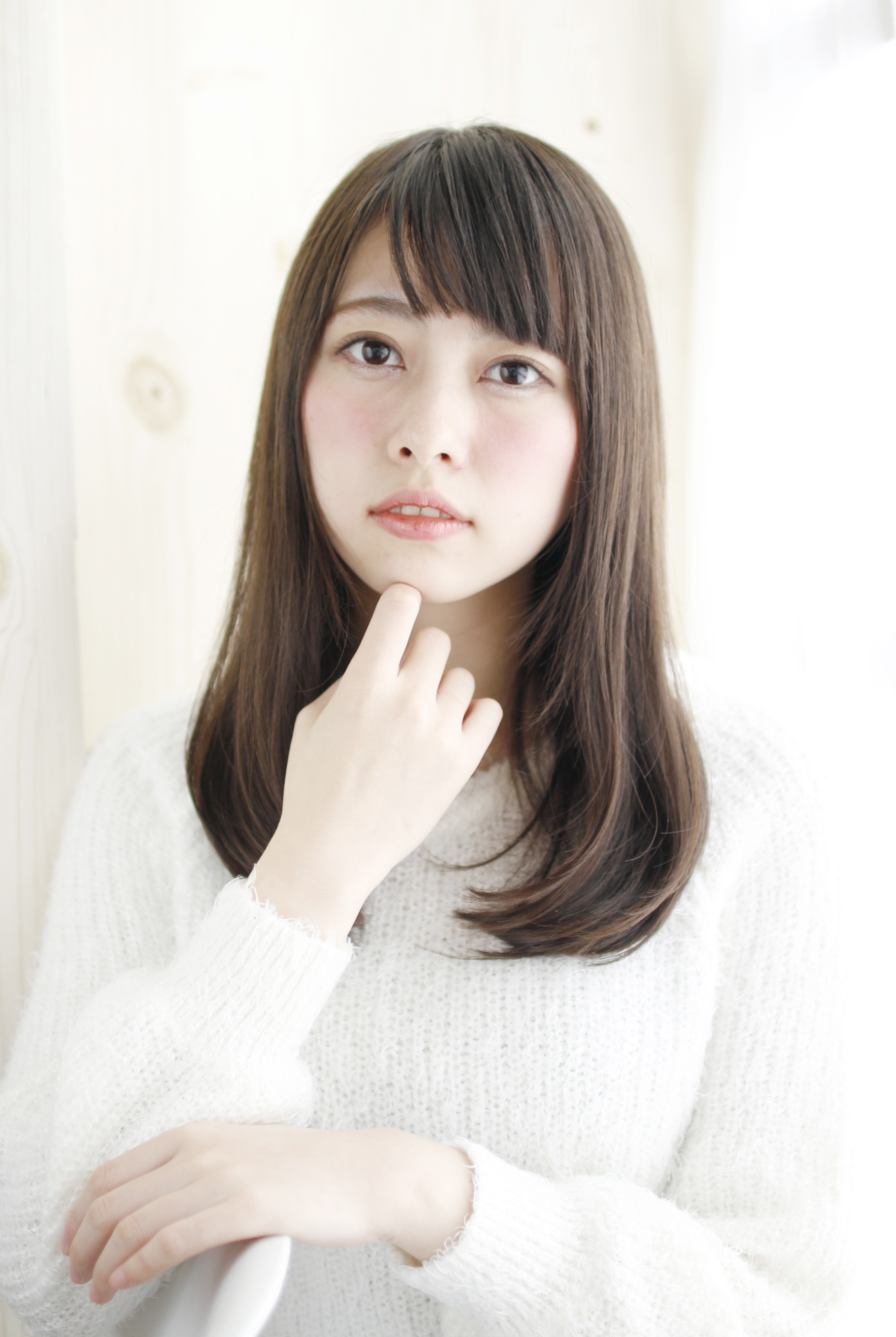 内巻きストレート ココアブラウン Hair Style 美容室 Muff Hair マフヘアー 五反田 田町 三田 府中のヘアサロン
