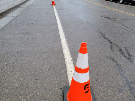 Traffic Cones Sprout on Main Street