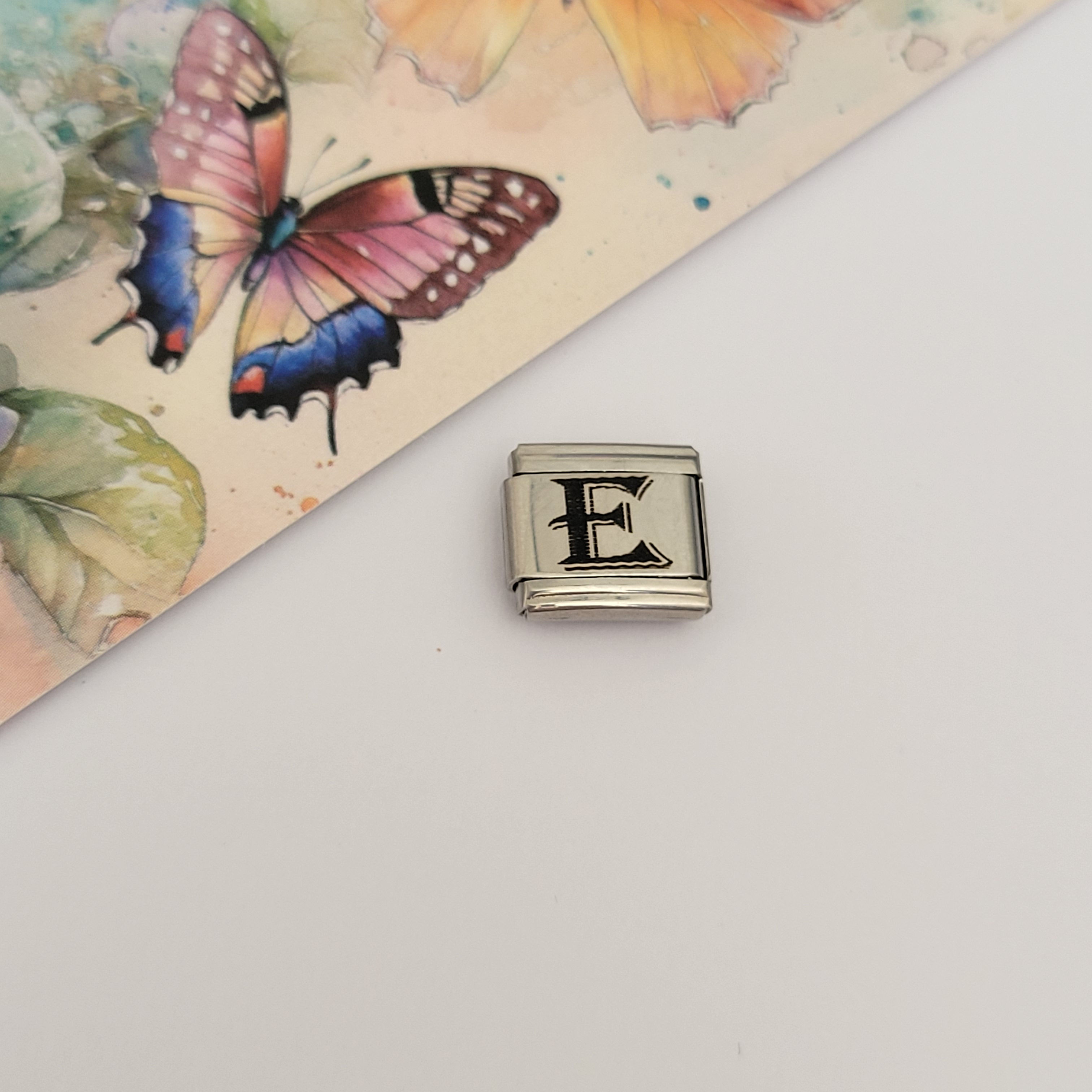 Letter E - Nomination Style Charm