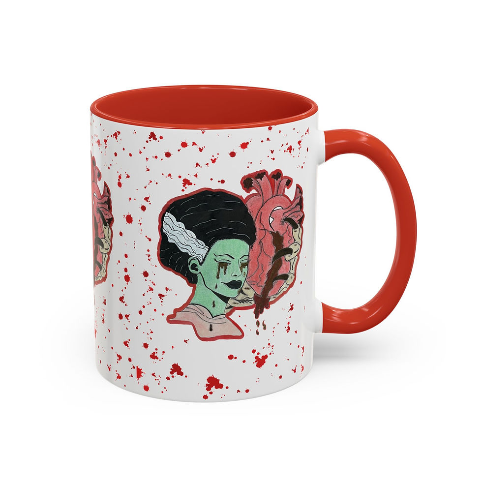 Thumbnail: Frankenstein Creature’s Bride Accent Coffee Mug (11, 15oz)