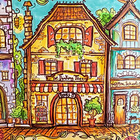 A painting of a German or Austrian busines for the Money & Careers Fun-Schooling