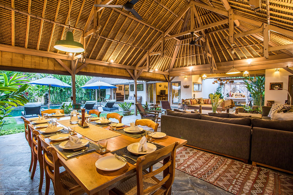 Dining at Villa Damai Manis in Seminyak, Bali