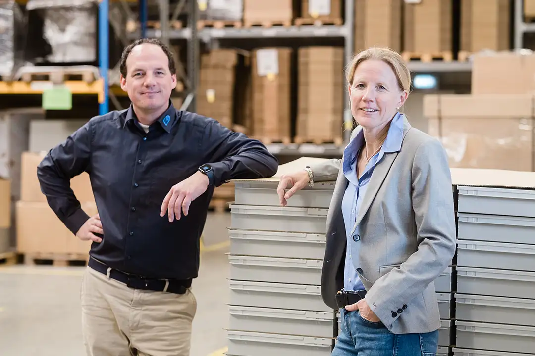 Die Geschwister Cathrin Kalthoff und Frederik Otto Geschäftsführer der enjoy design GmbH