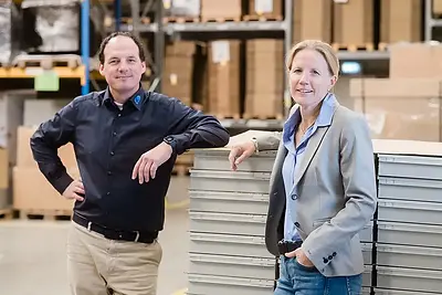 Die Geschwister Cathrin Kalthoff und Frederik Otto Geschäftsführer der enjoy design GmbH