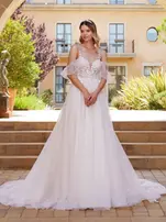 Prinzessinnenkleid für die Braut aus Glitzertüll