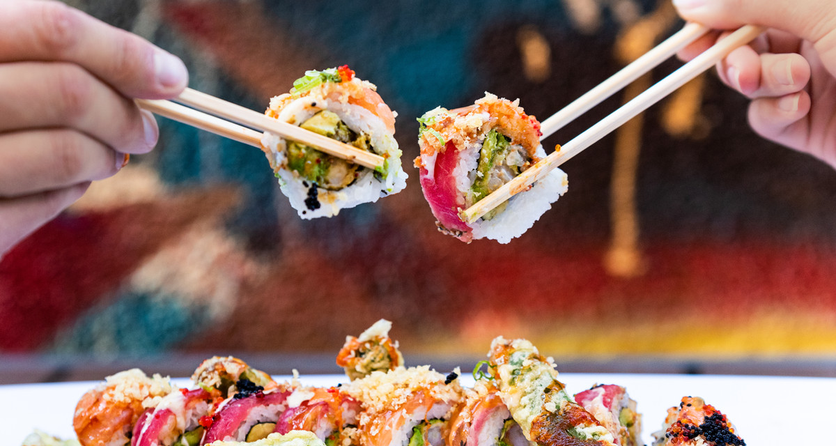 Signature sushi rolls at Raw Sushi Bar