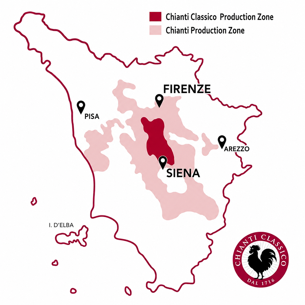 Map of Chianti & Chianti Classico