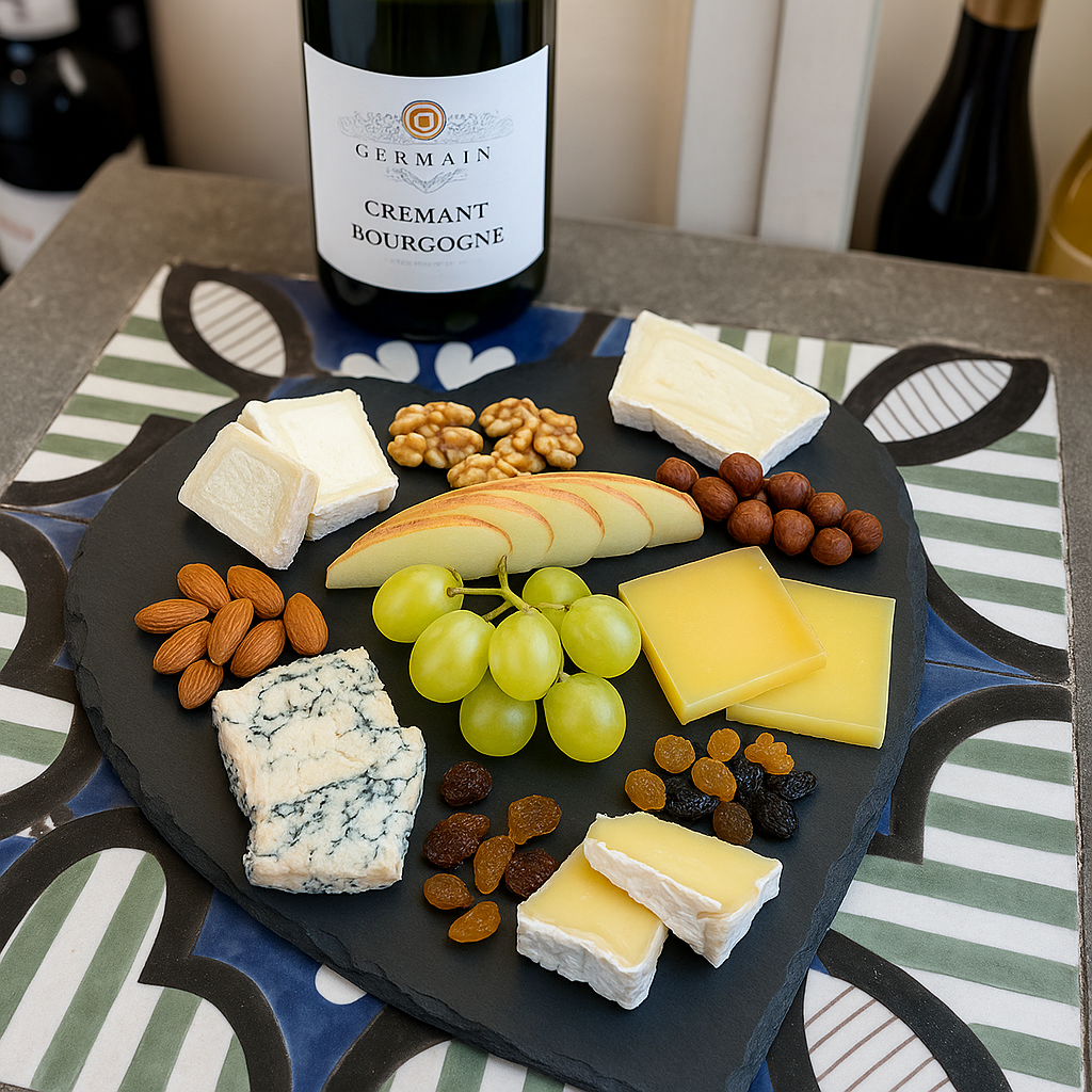 Sparkly (1 bottle) & Romantic Cheese platter for 2