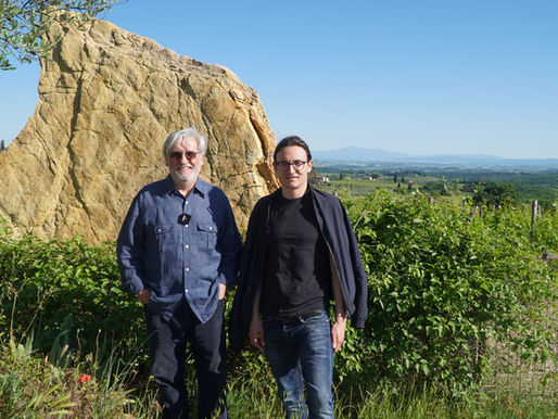 Edoardo and his father at Podere il Palazzino