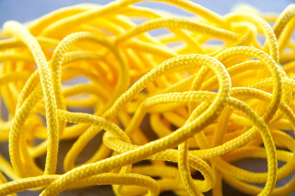 entangled rope depicting the messy parts of life
