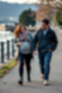 20 weeks Pregnant woman in seattle, outdoors, walking with her husband.jpg