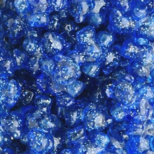 Dark Blue Glitter 25mm Teddy Bear pony beads