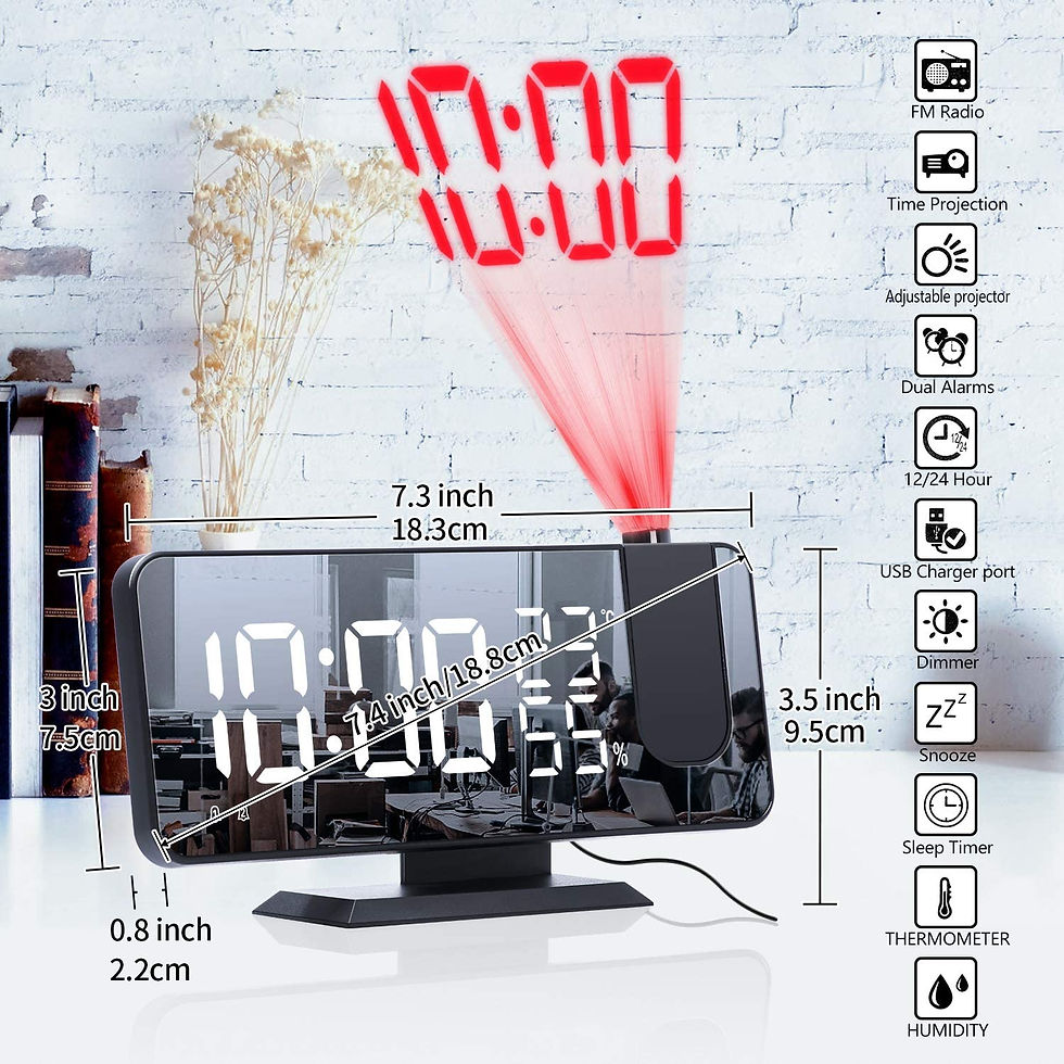 Thumbnail: IllumiClock LED Projector with USB Charger