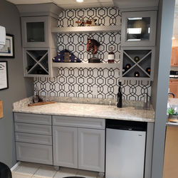 Dry Bar in Painted Stone