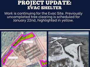 PROJECT UPDATE - EVAC SHELTER