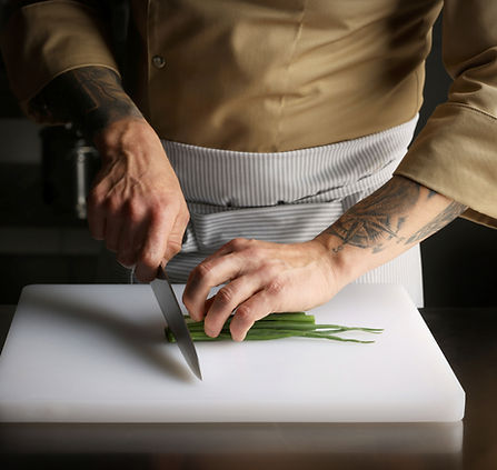 Household private chef Cyprus preparing fresh ingredients