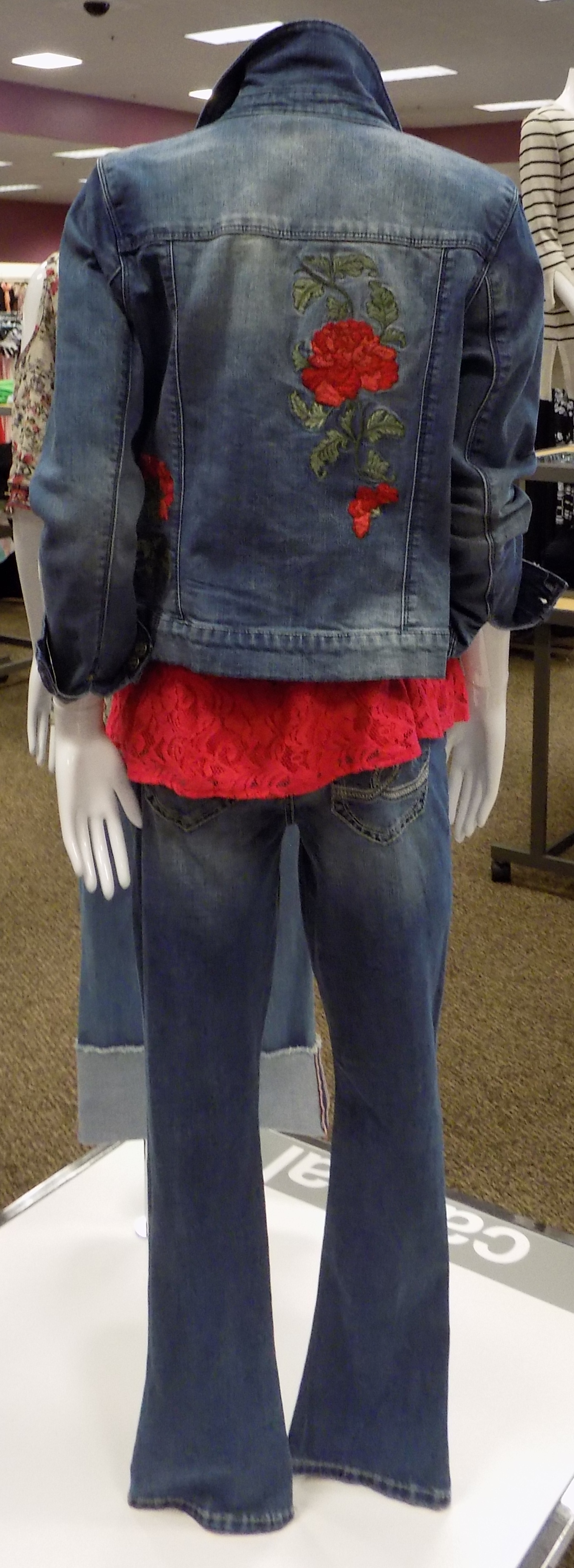 v cristina embroidered jeans