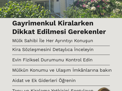 Kiracı olurken neler yapılmalı?