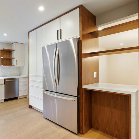 Euro style cabinets in a full kitchen remodel project in Davis, CA.