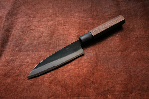正本 出刃 黒打ち 155mm 黒打ち小出刃包丁（135mm、両刃） | Nishiuchi Houcho