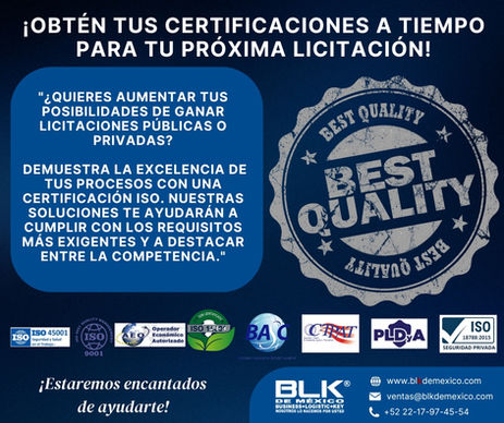 Auditorías internas y preparación para certificaciones ISO en empresas de seguridad privada.