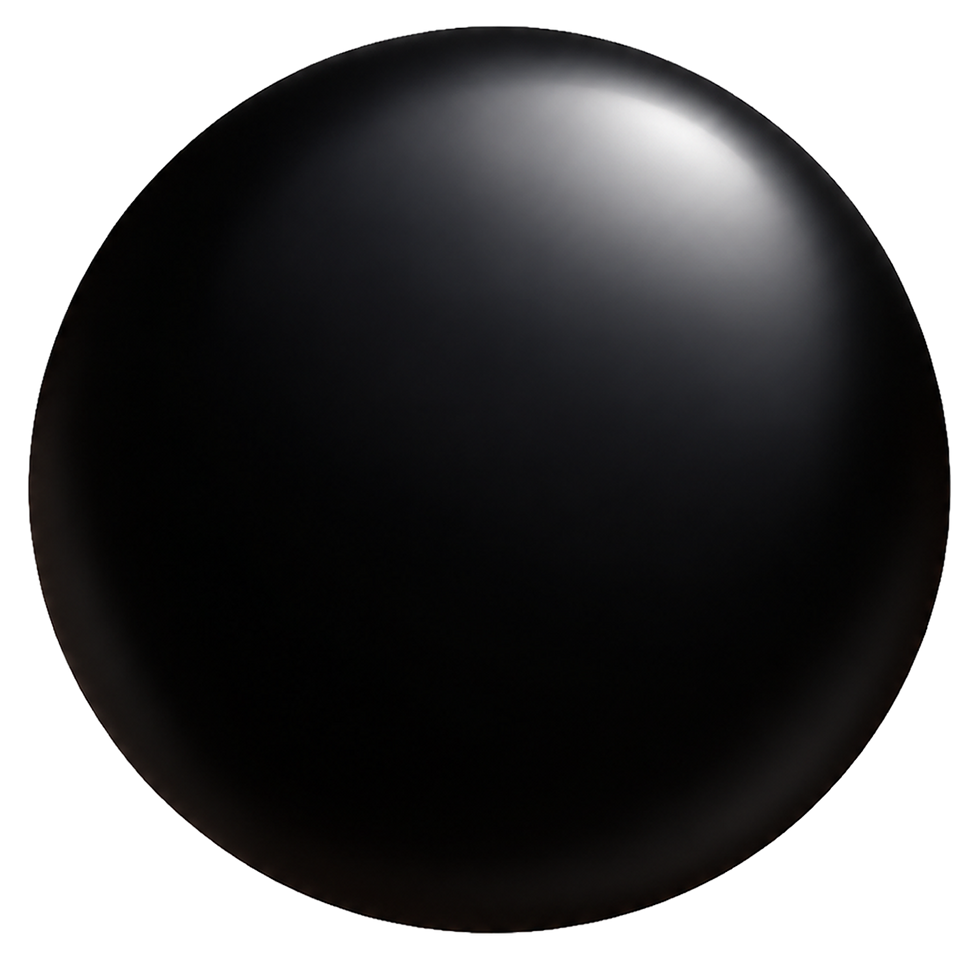Glossy Black Sphere on Transparent Background.png