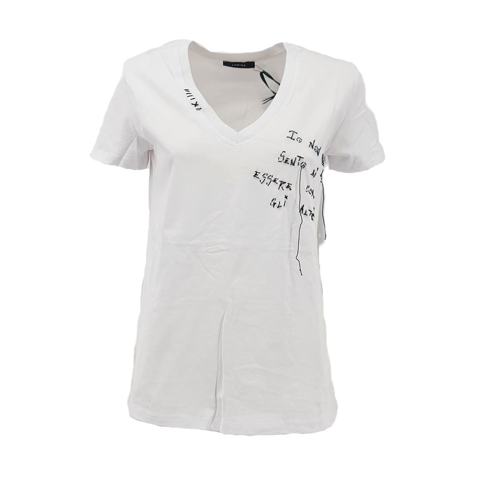 Thumbnail: Limited Edition - T-shirt Ricamo - Bianco ♥