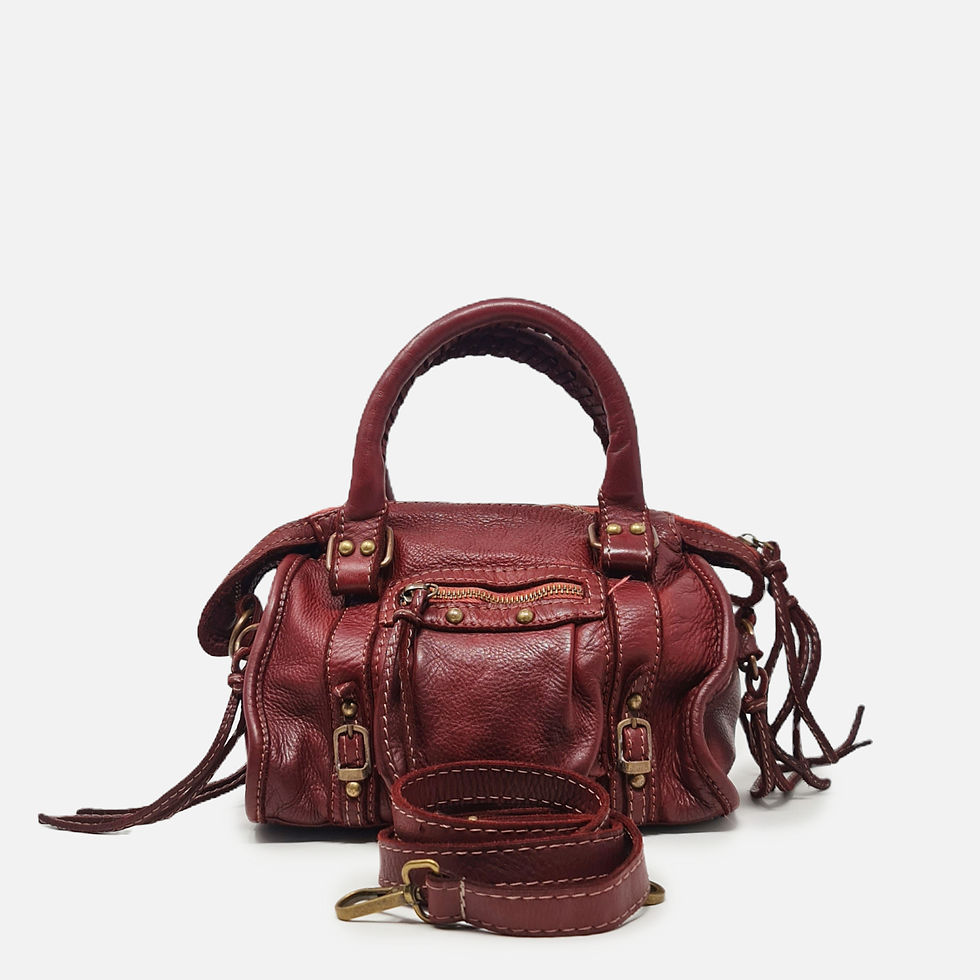 Miniatura: Borsa in pelle - Bordeaux ♥