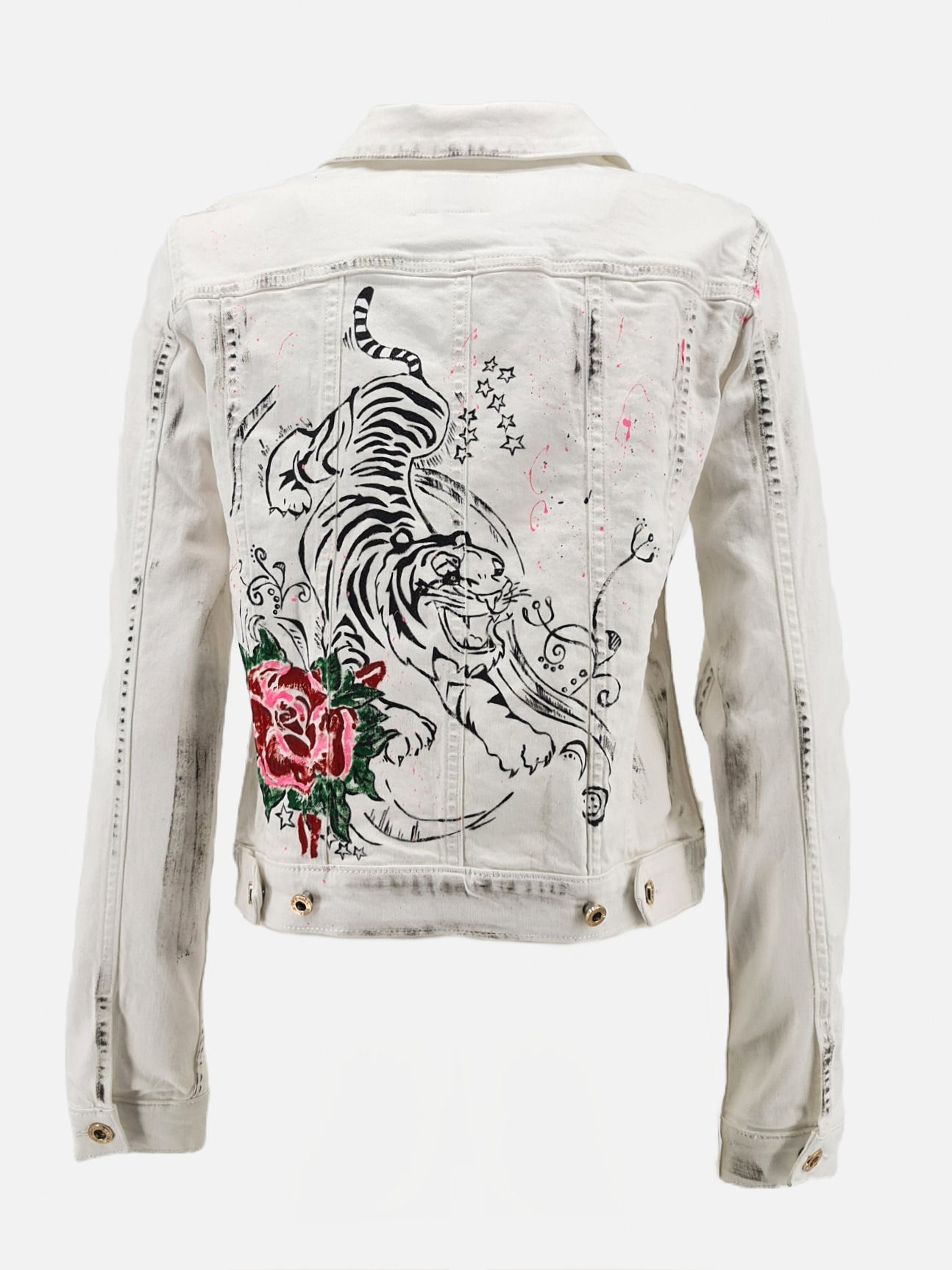 Limited Edition - Fracomina - Giacca in denim dipinta - Bianco ♥