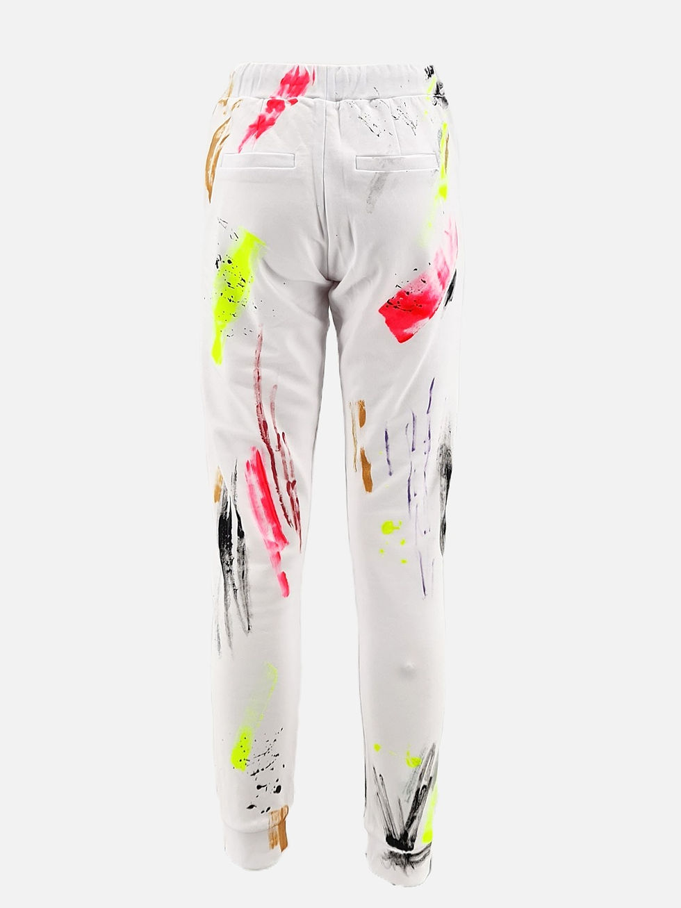 Thumbnail: Limited Edition - Imperfect - Pantalone in felpa Dipinto  - Bianco