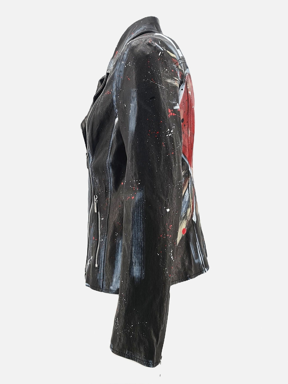 Miniatura: Limited Edition - Giacca in pelle dipinta - Nero ♥
