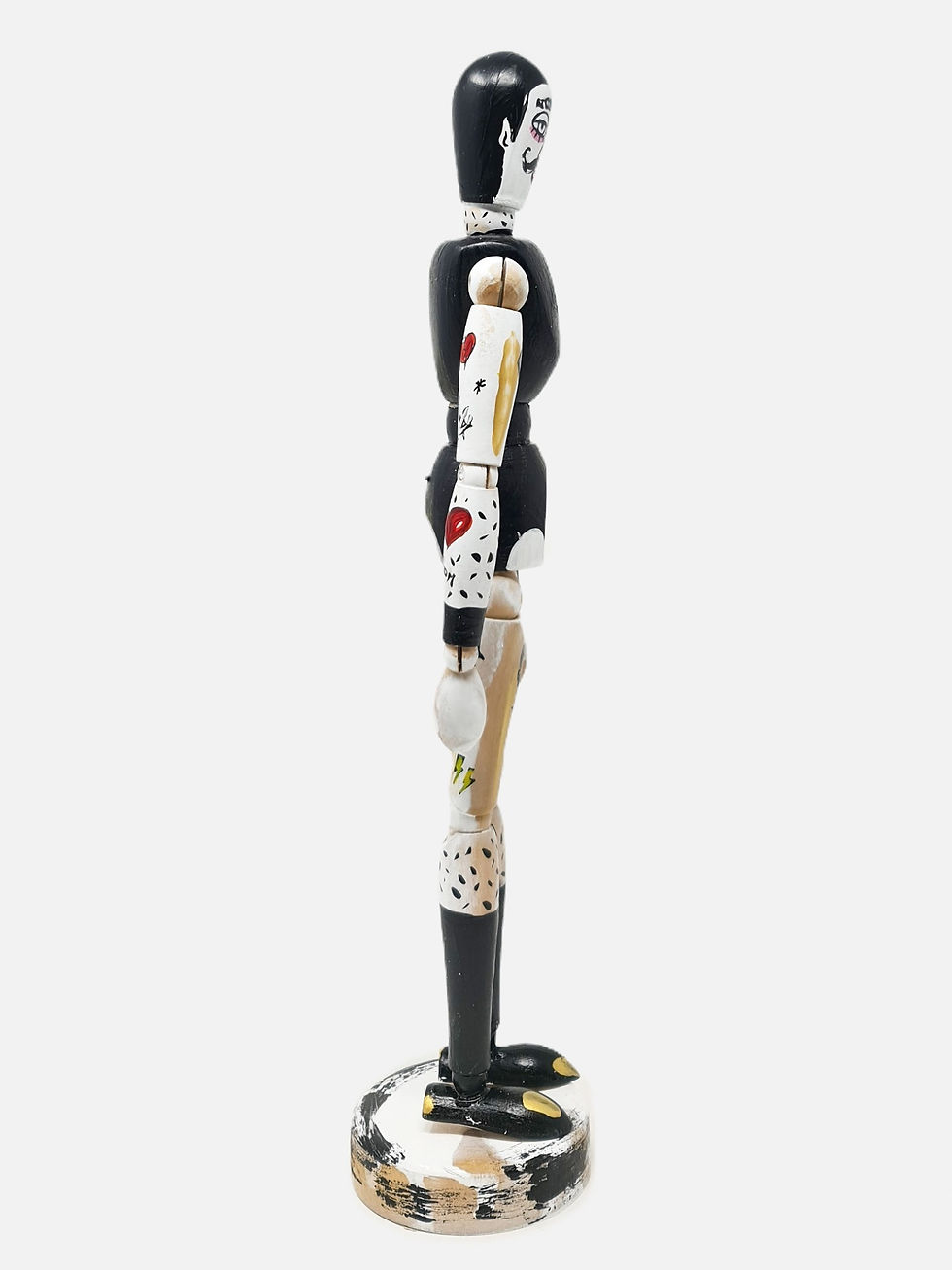 Thumbnail: Woody Tattoo - Statuetta in legno snodabile dipinto a mano ♥